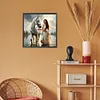 Diamond Painting-DIY Full Round Drill Girl And Horse