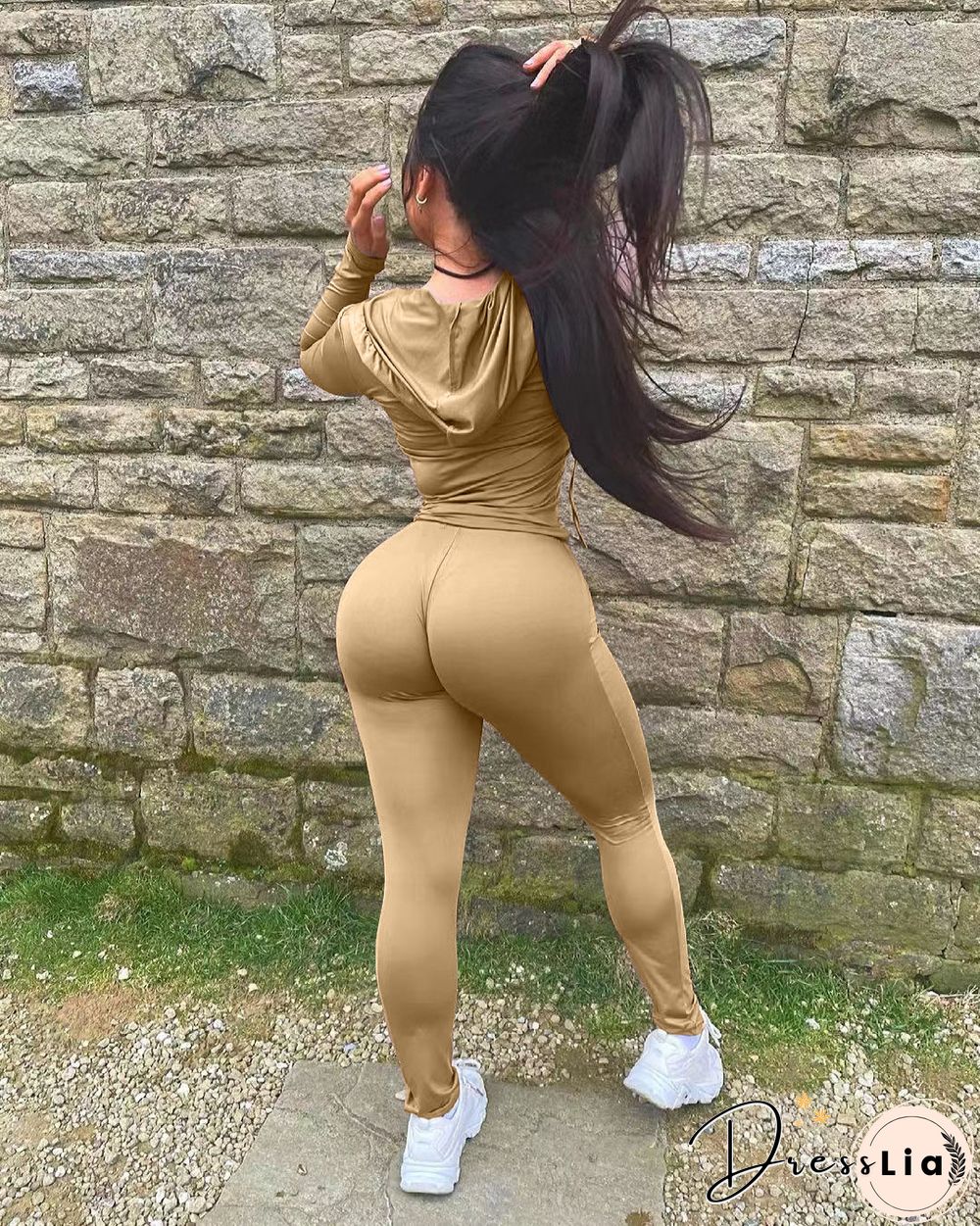 Zipper Hooded Sweatshirts Pants Joggers 2 Piece Suit