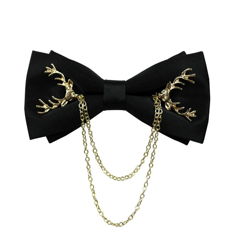 Upscale White Shirt Tassel Chain Rhinestone Bow Tie Bowtie Wedding Best Man Bowknot Red Luxury Tie Formal Dress Gifts for Men