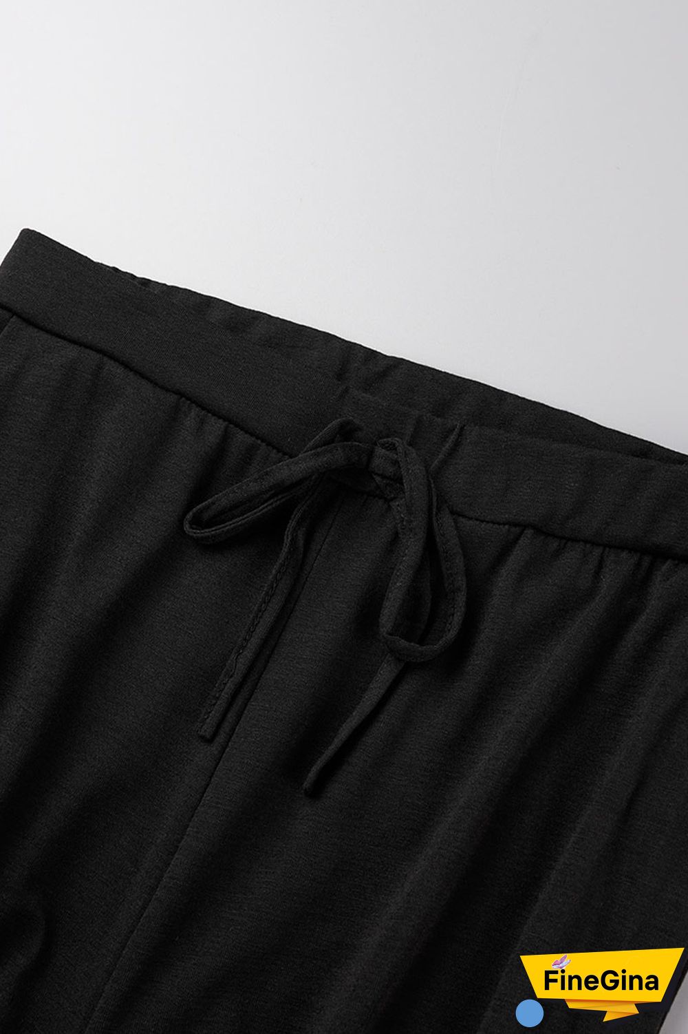 Yellow Casual Solid Basic O Neck Long Sleeve Two Pieces