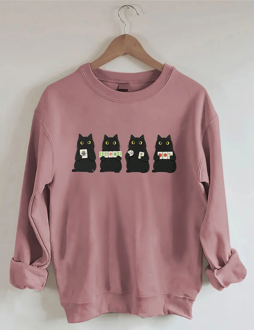 Mahjong Black Cat Sweatshirt