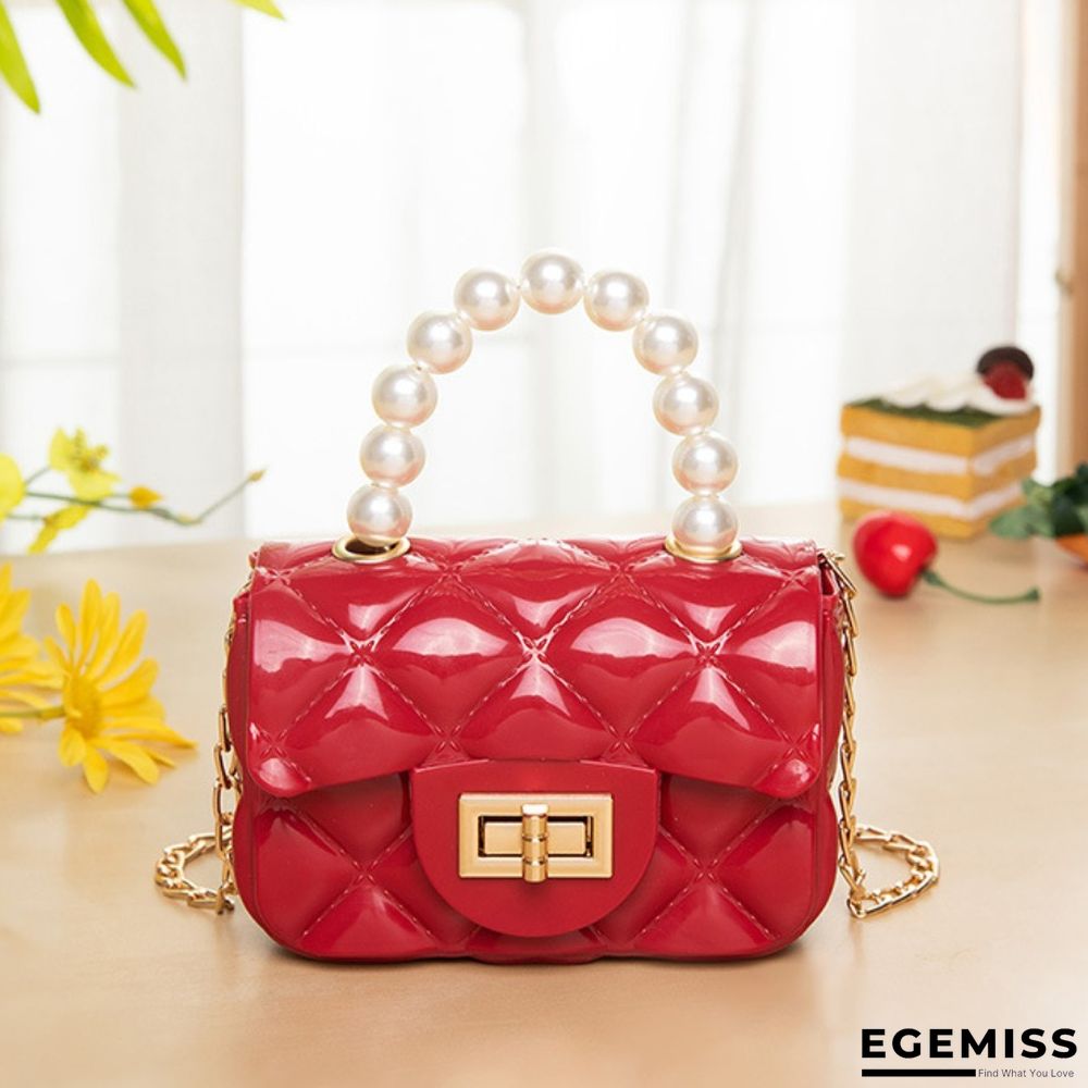 Red Fashion Patchwork Solid Chain Strap Crossbody Bag | EGEMISS