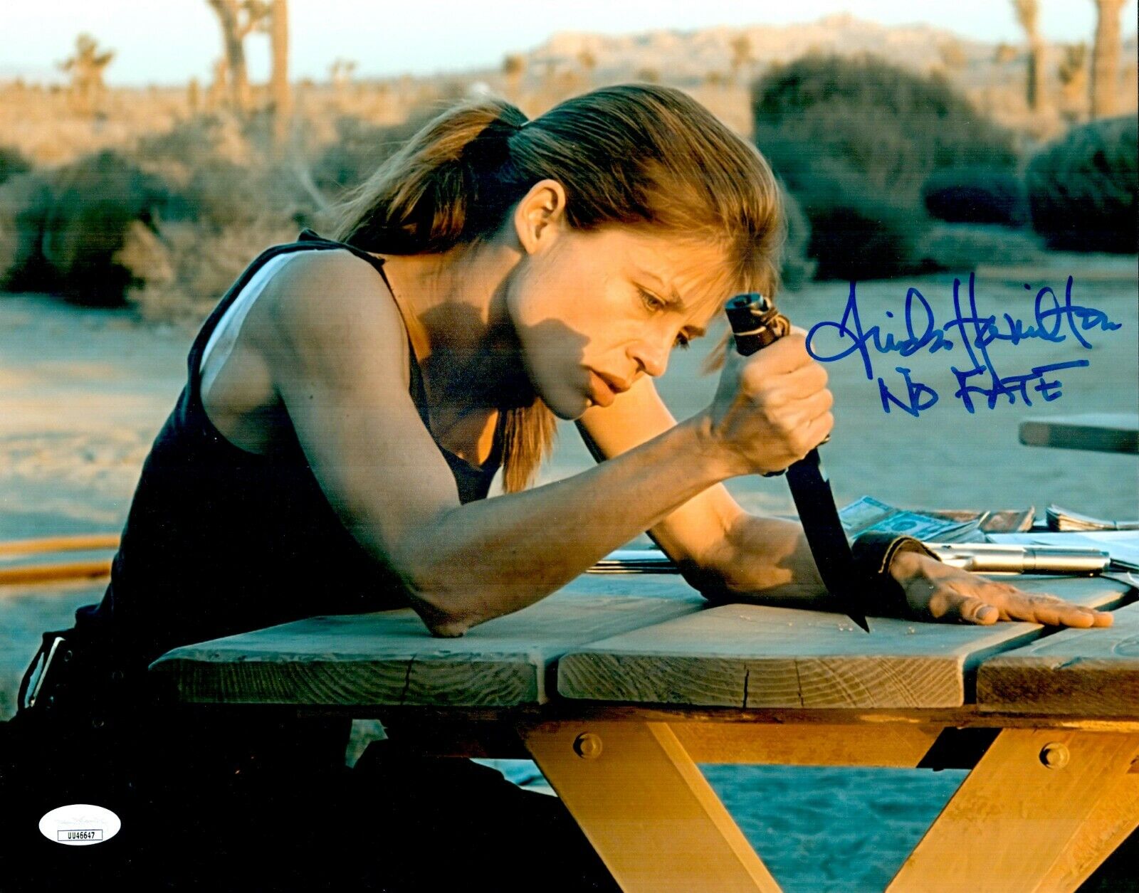 Linda Hamilton Hand Signed 11x14 Terminator 2 Judgment Day Sarah Connor JSA COA