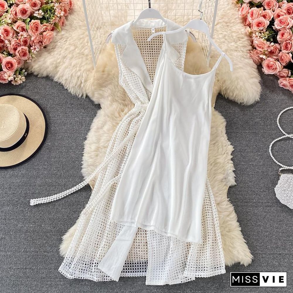 Fashion Sleeveless Two-Piece Set P11699