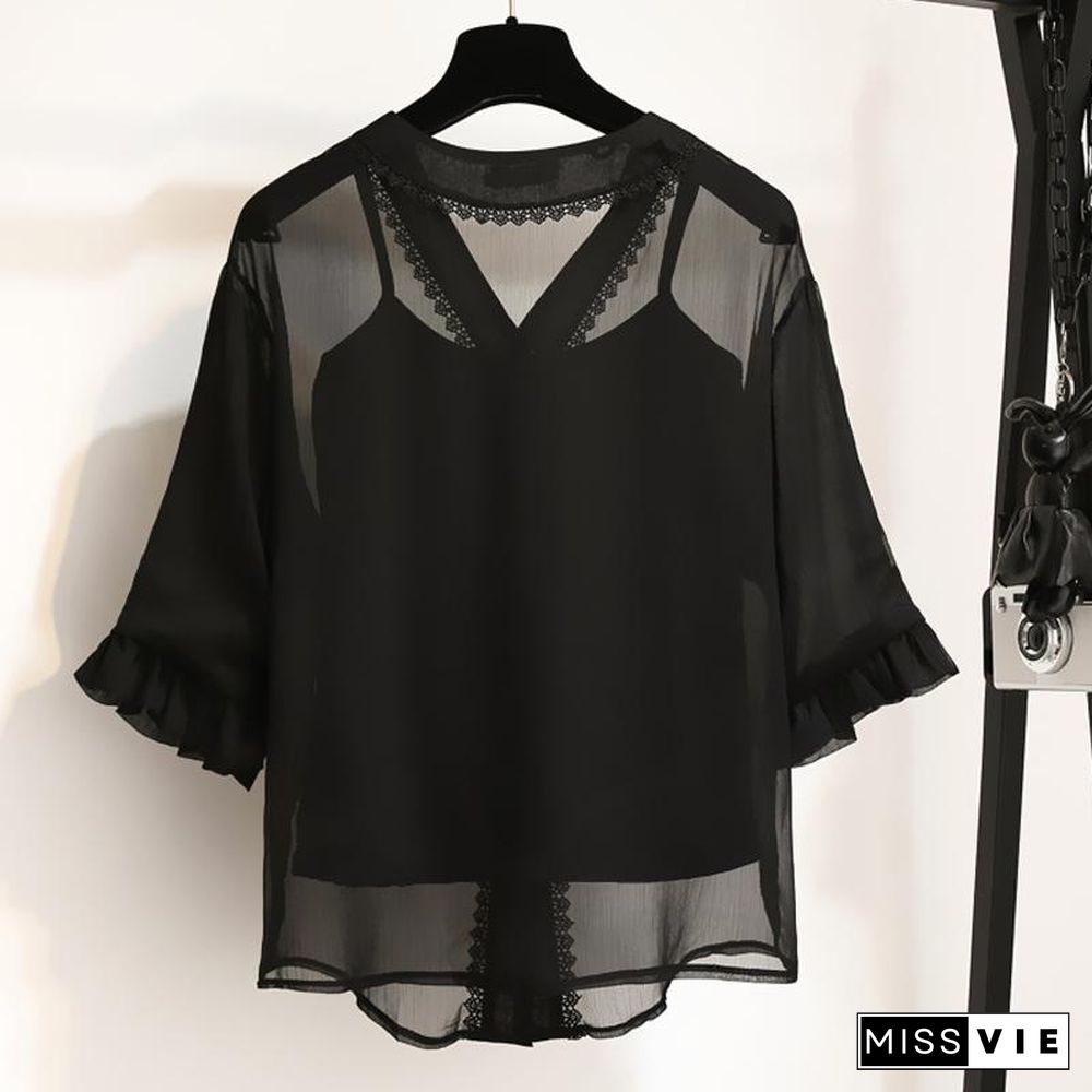 Elegant Chiffon Three-Piece Set P11346