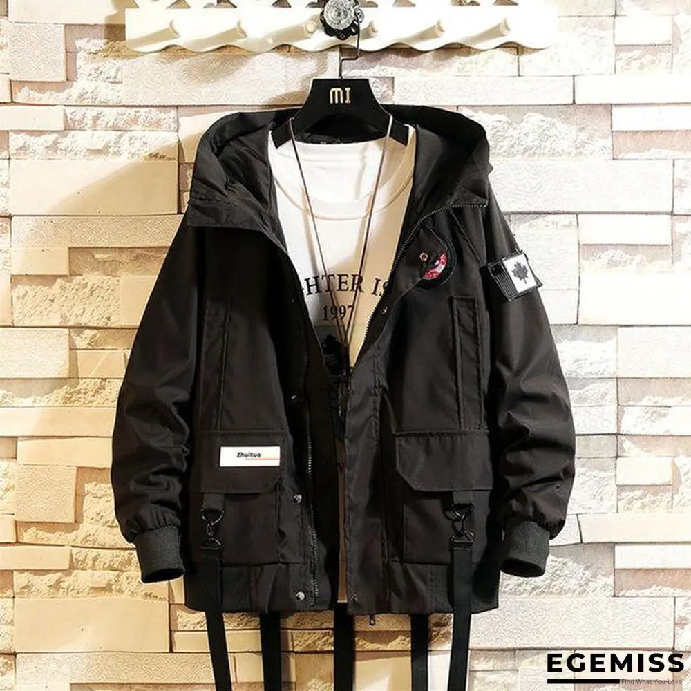 Camouflage Multi-Pocket Hooded Jackets Men Fashion Street Brand Long-sleeved Home Leisure | EGEMISS