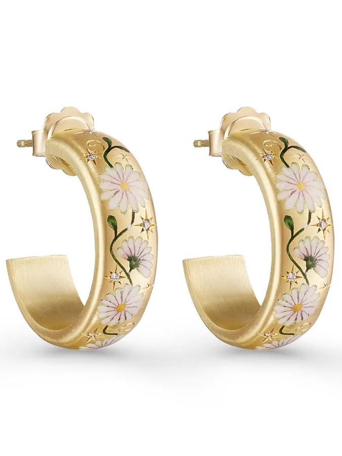 Colored Flower Earrings