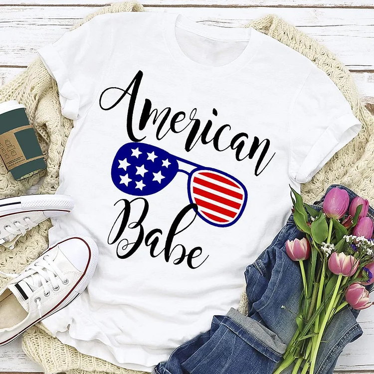 American Babe T-Shirt Tee --Annaletters