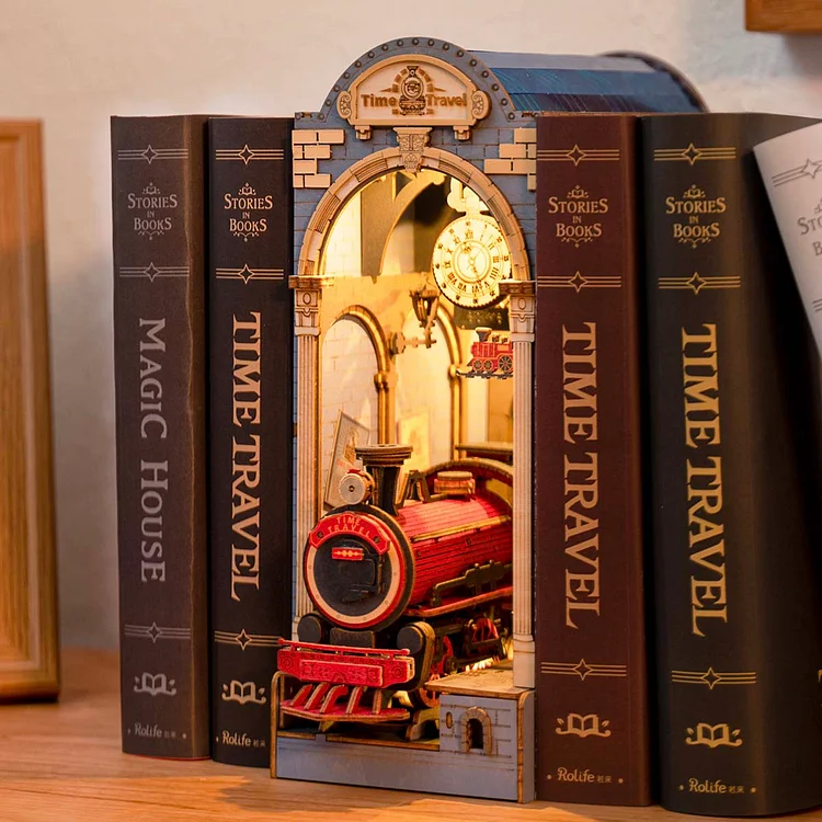Kit d'insert de livre en bois, pour maison de poupée Miniature