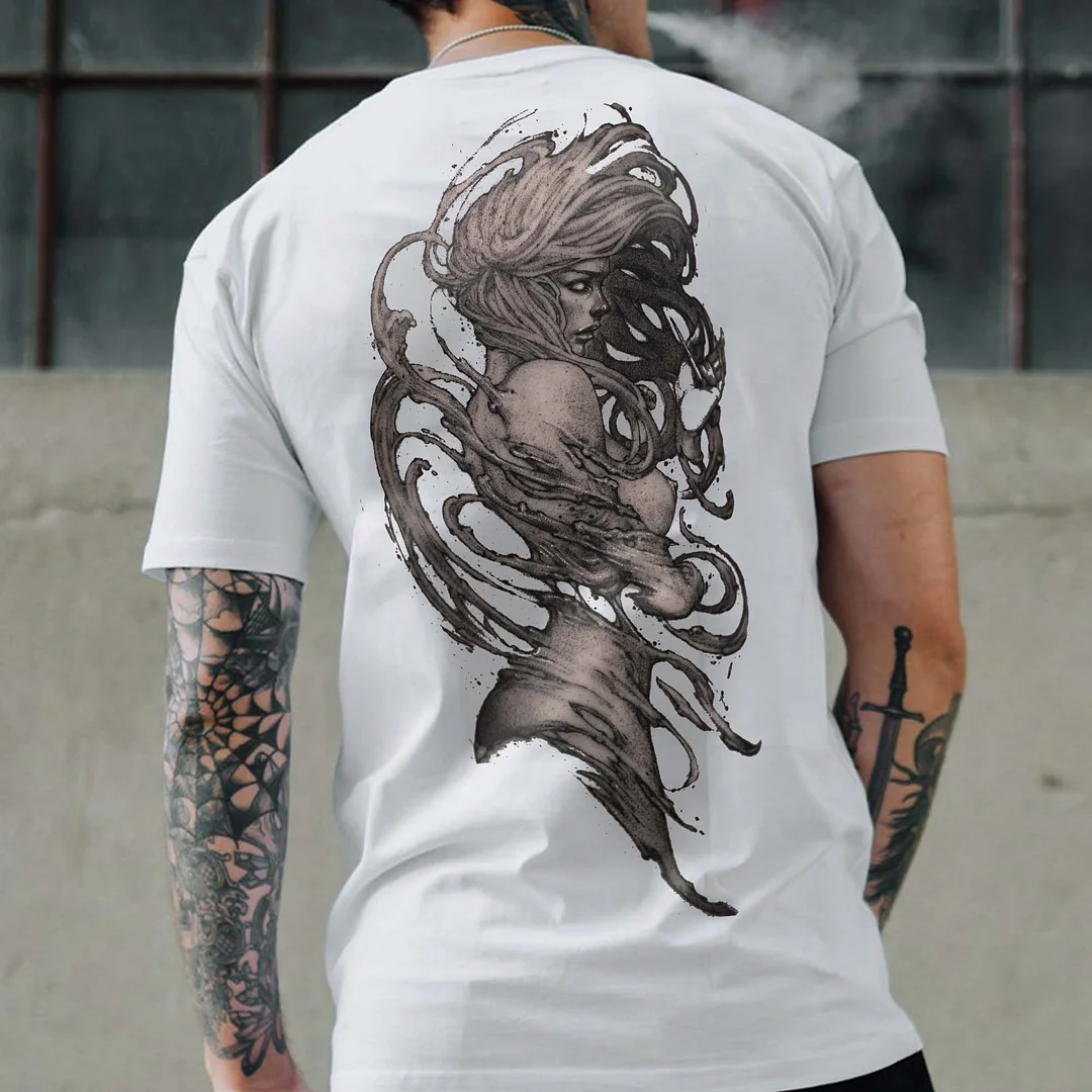 Death Temptation Printed Men's T-shirt -  