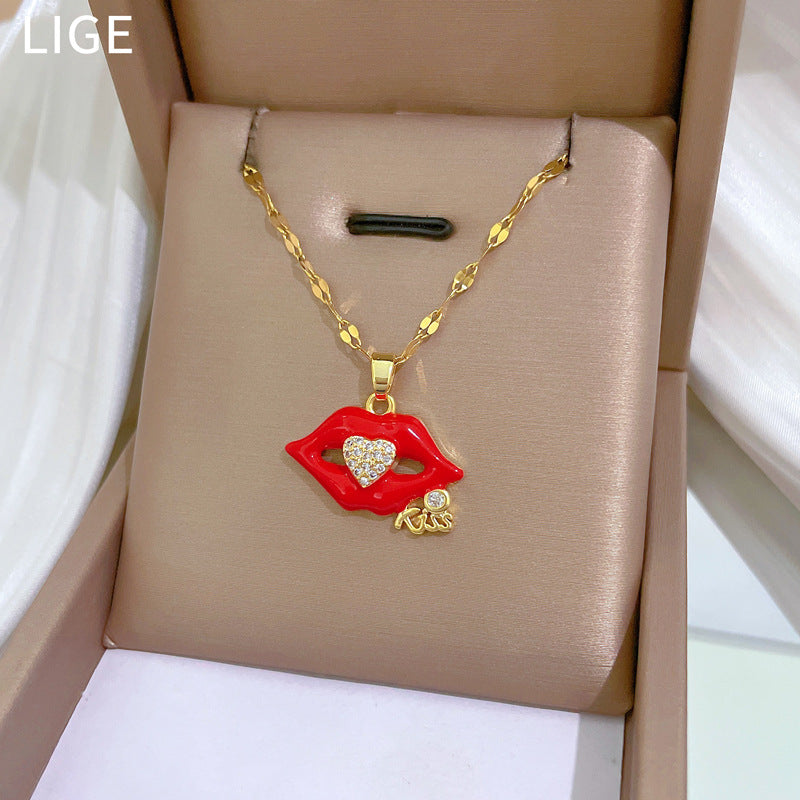 Moon Geometric Stainless Steel Stainless Steel Necklaces