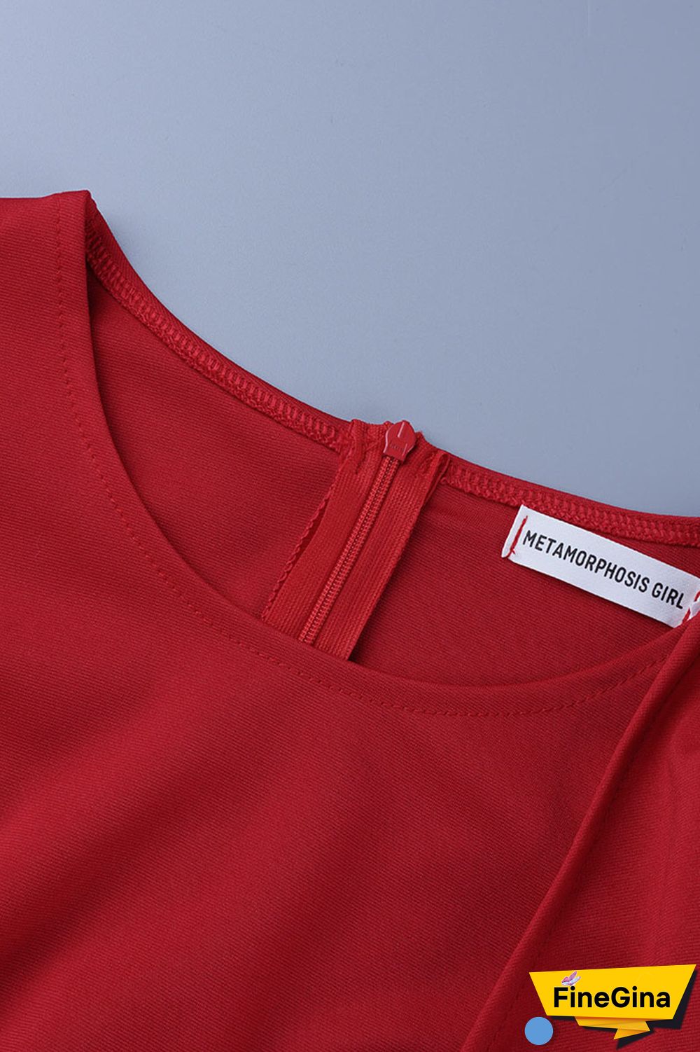 Red Casual Solid Bandage Patchwork Fold O Neck Straight Jumpsuits