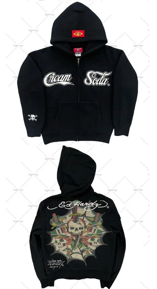 Sdrawing Sdrawing Gothic Rock Skull Bones Oversized Hoodie