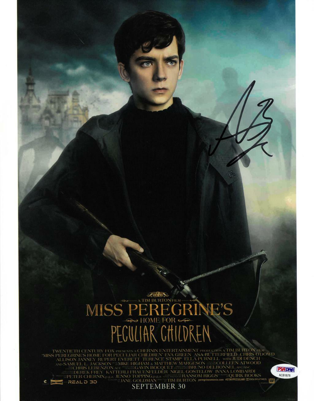 Asa Butterfield Signed Miss Peregrines Peculiar Children 11x14 Photo Poster painting PSA#AC81878