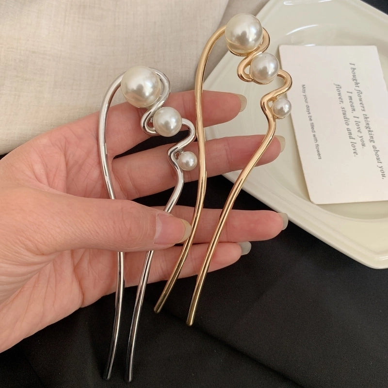 Women’s Minimalist Classic Style Geometric Alloy Plating Hairpin