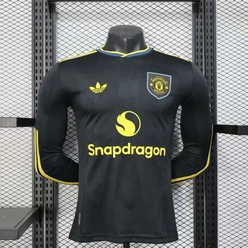 25-26 Manchester United second away long-sleeved player football jersey 1:1 Thailand quality