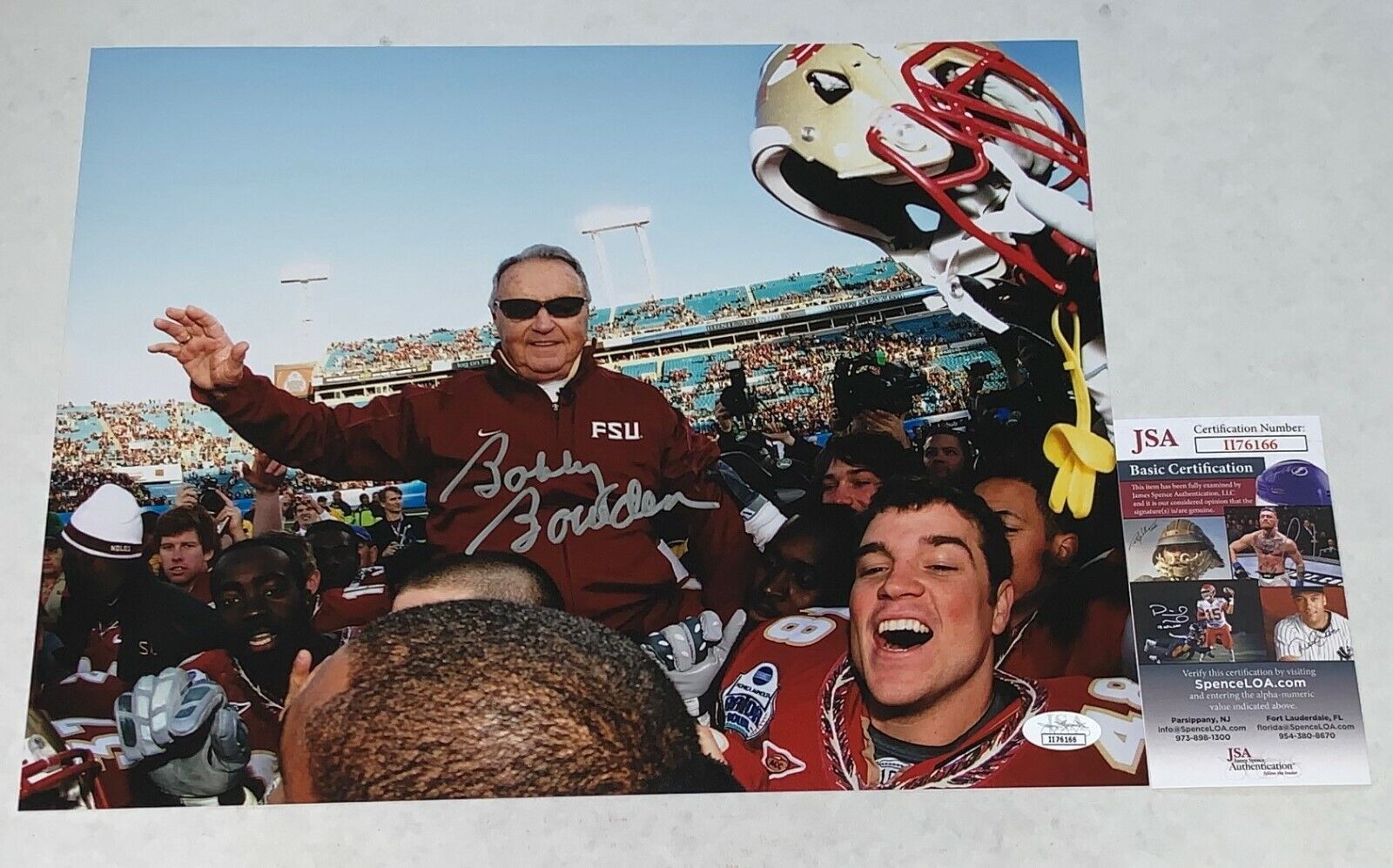 Bobby Bowden signed Florida State Seminoles 11x14 Photo Poster painting autographed JSA