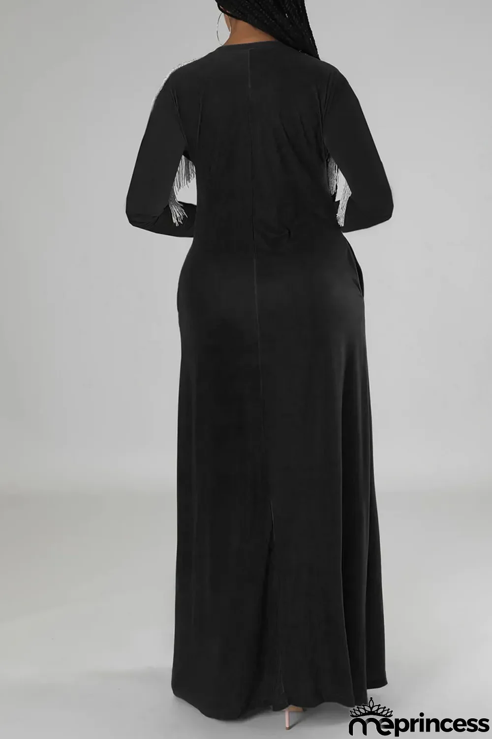 Light Brown Sexy Street Print Tassel Patchwork V Neck Straight Dresses