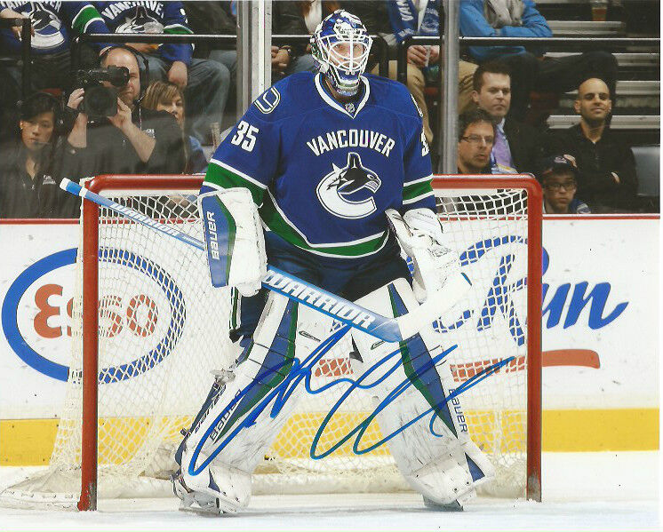 Vancouver Canucks Jacob Markstrom Signed Autographed 8x10 Photo Poster painting COA B