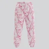 Women's Vintage Street Style Pink Camo Sweatpants by Inlyline