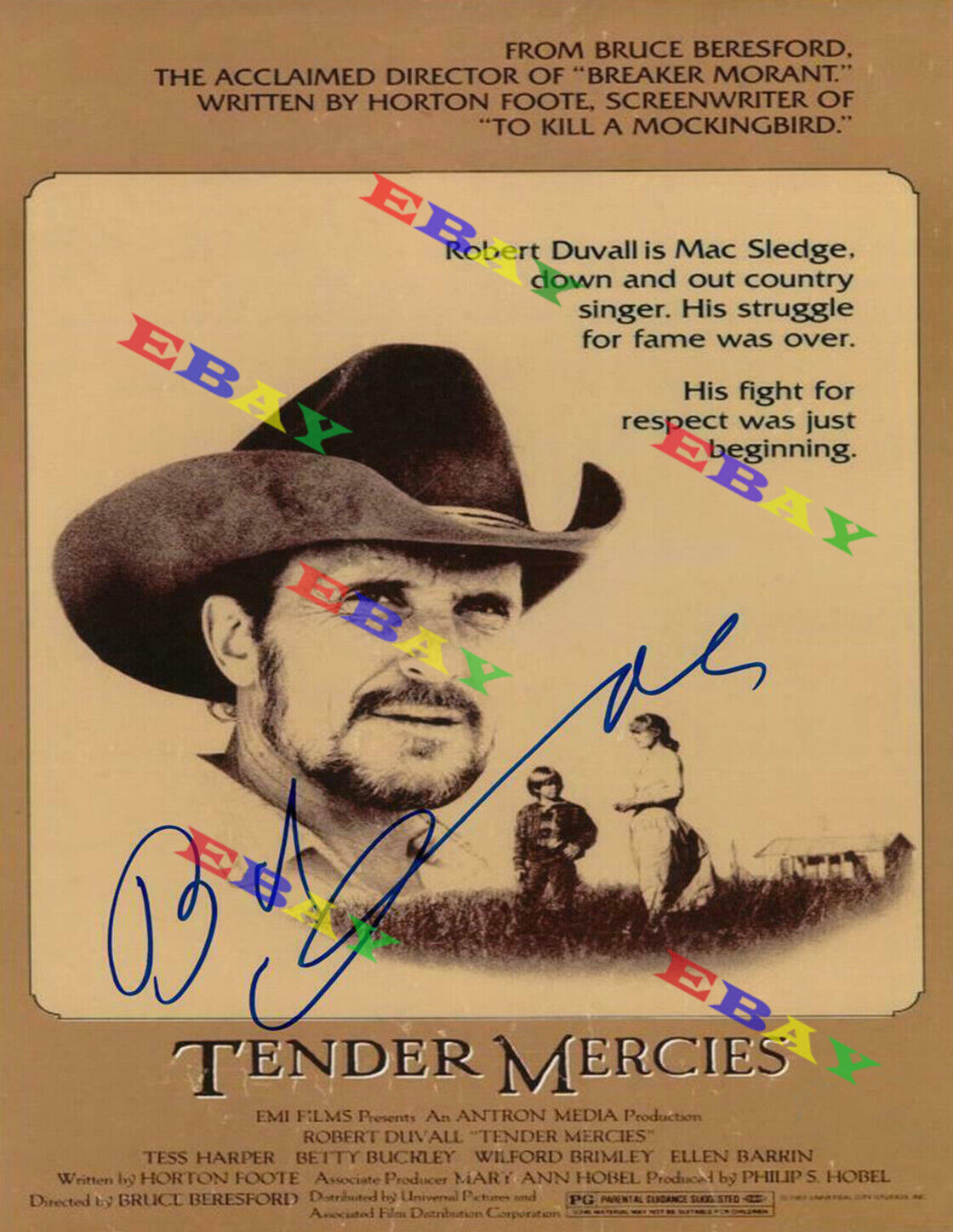 Robert Duvall Tender Mercies Autographed Signed 8x10 Photo Poster painting Reprint