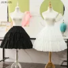 Lolita Cosplay Petticoats Halloween White Black Chiffon Two Bones Lace Short Ball Gown Crinoline Bridal Petticoats Underskirt