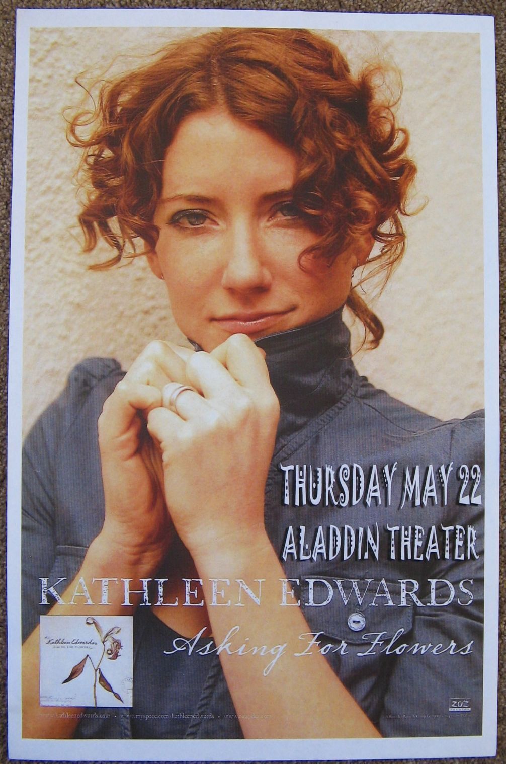 KATHLEEN EDWARDS 2008 Gig POSTER Portland Oregon Concert