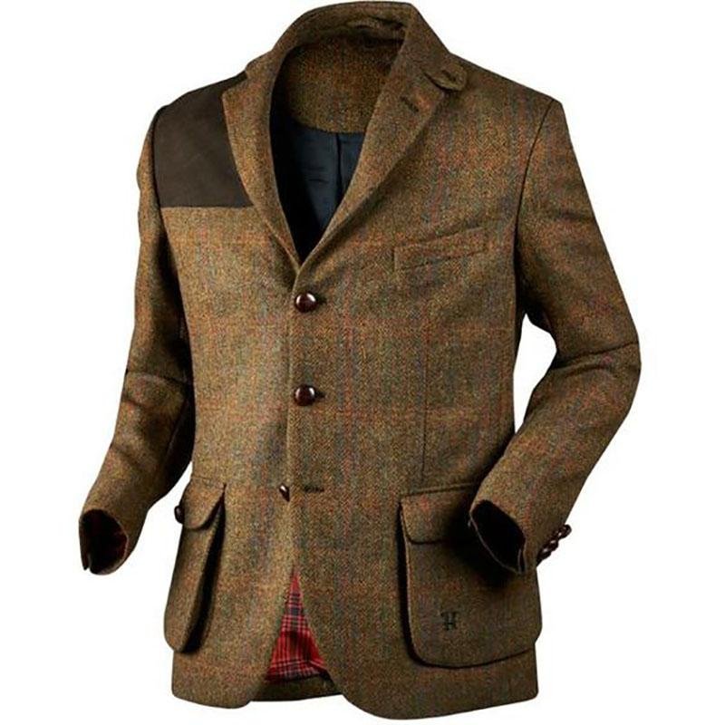 Fashion new mens plaid contrast jacket jacket / [viawink] /