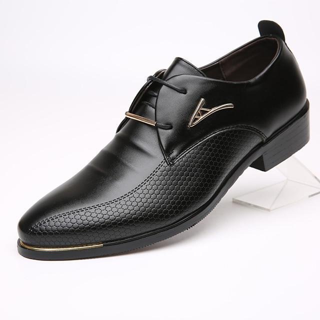 Men's Dress Shoes Derby Shoes Spring / Fall Business Daily Office & Career Oxfords PU Wear Proof Black / Brown / EU40 - VSMEE