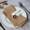 42 x 42cm Gentle Wedding Event Resturant Raw Edge Napkins