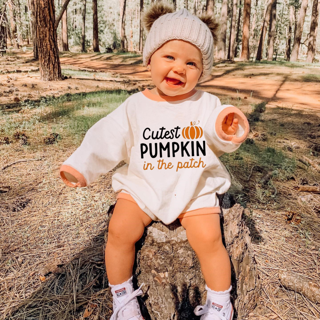 Baby Pumpkin Cotton Romper