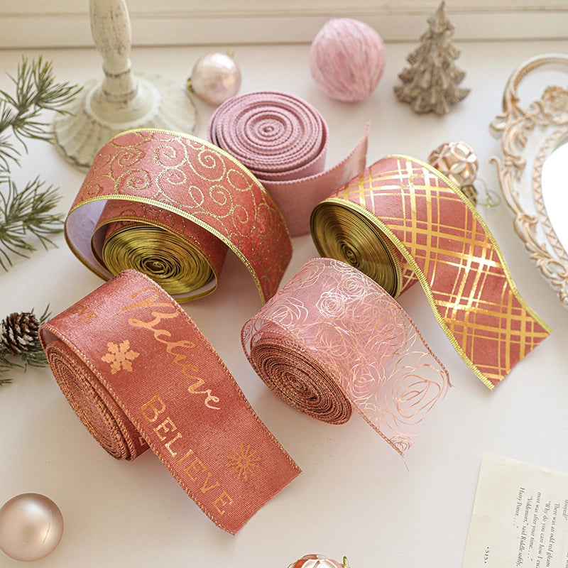 Christmas Nordic Style Minimalist Solid Color Polyester Casual Holiday Party Colored Ribbons Party Accessories