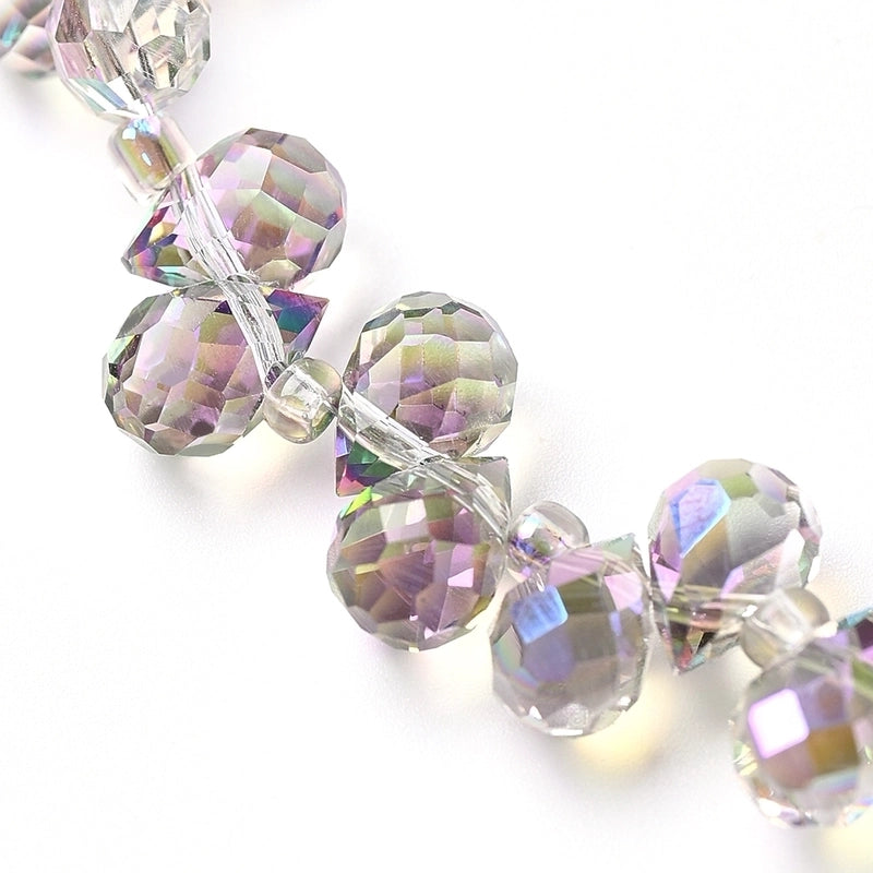 1 Strand/Package Hole 1~1.9mm Glass Colorful Solid Color Transparent Polished String