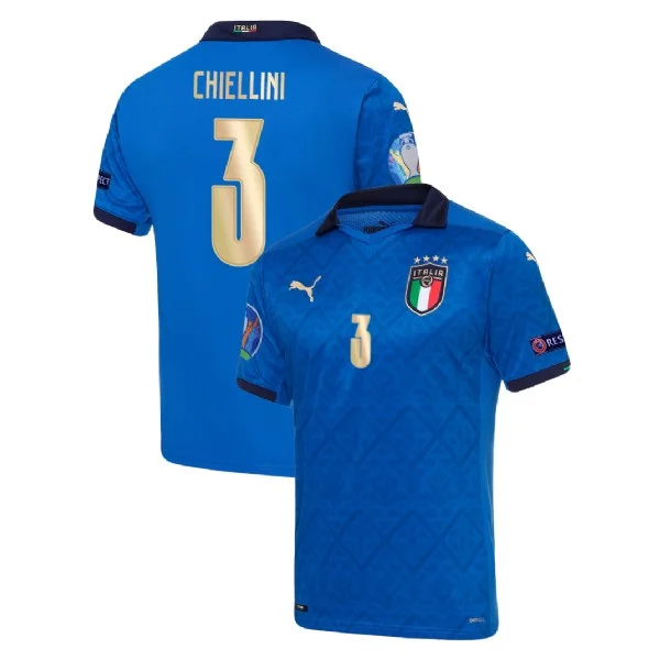 Italien Giorgio Chiellini 3 Home Trikot EM 2020-2021
