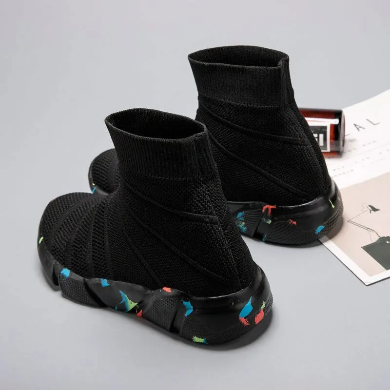 MWY New Stretch Sock Shoes Woman Flats Breathable Sneakers Shoes High Top Slip On Women Casual Shoes Zapatos Mujer schoenen