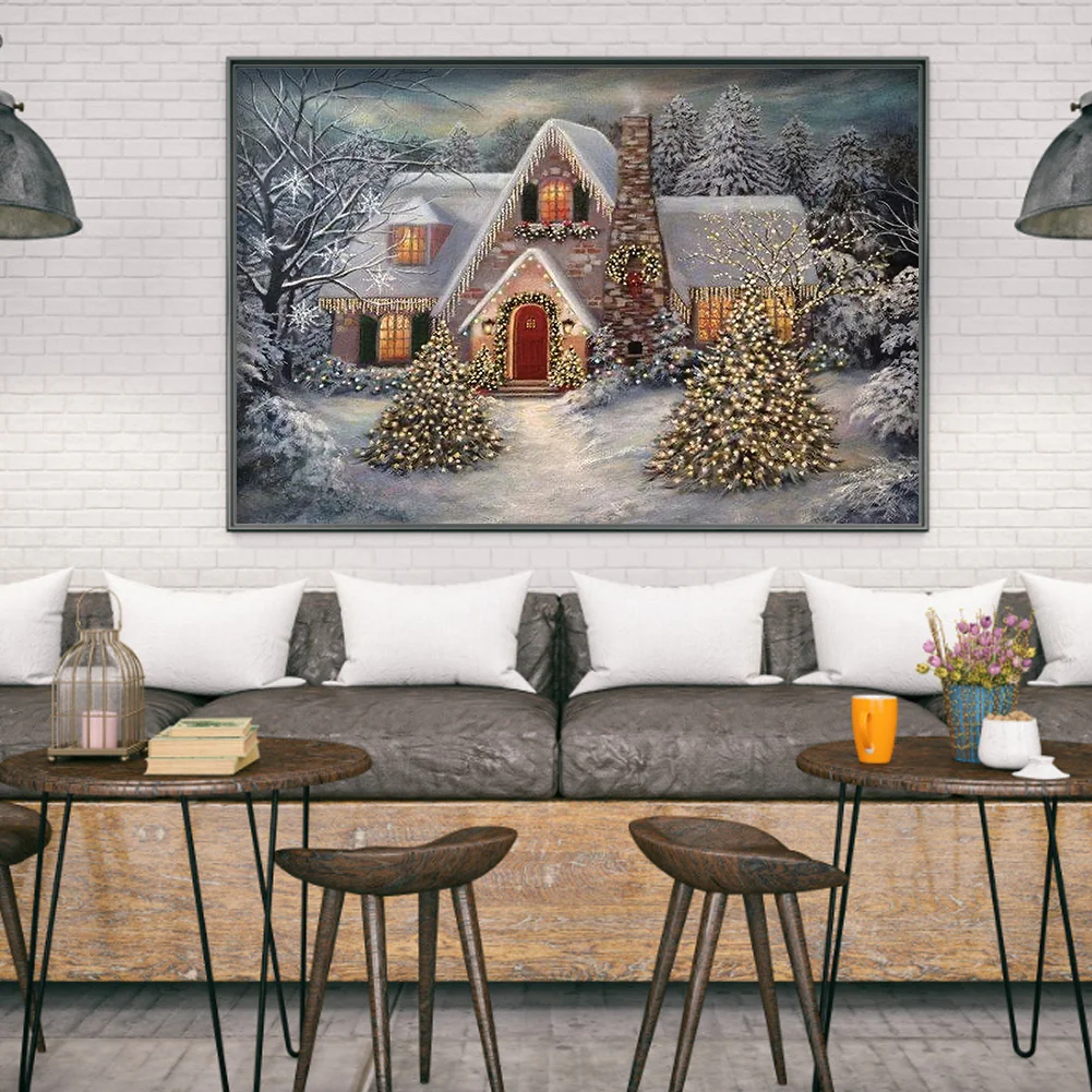 Diamond Painting - Full Round Drill - Snow House(70*50cm)