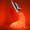  LED Night Light Creative Rocket Design 3D Print Space Shuttle Lamp Night Light Moon Lamp USB Rechargeable For Boys Birthday Home Light Decoration
