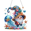 Diamond Painting Acrylic Jellyfish Gnome DIY Diamond Painting Hanging Pendant for Adults