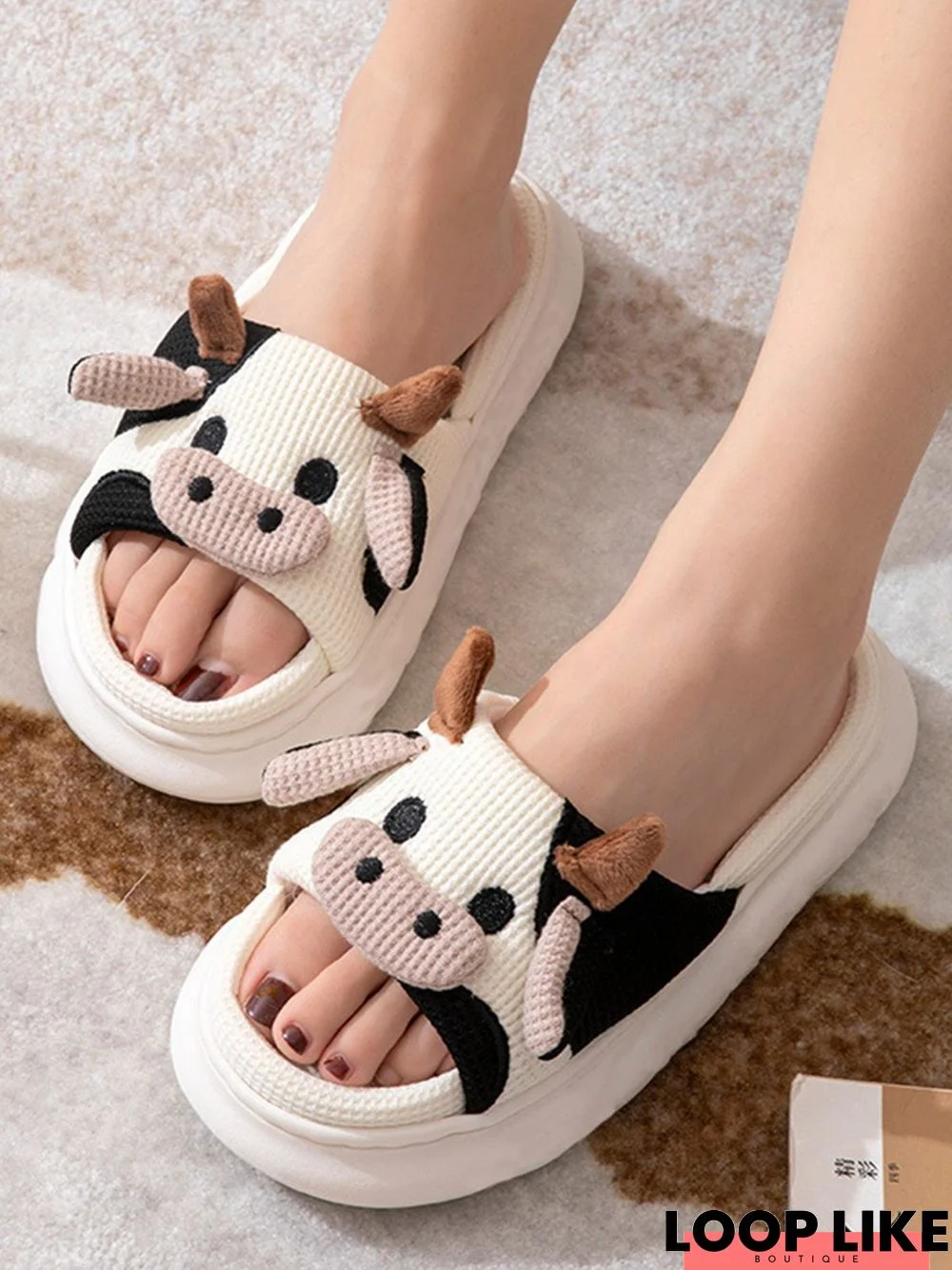 Cute Cow Bedroom Slippers