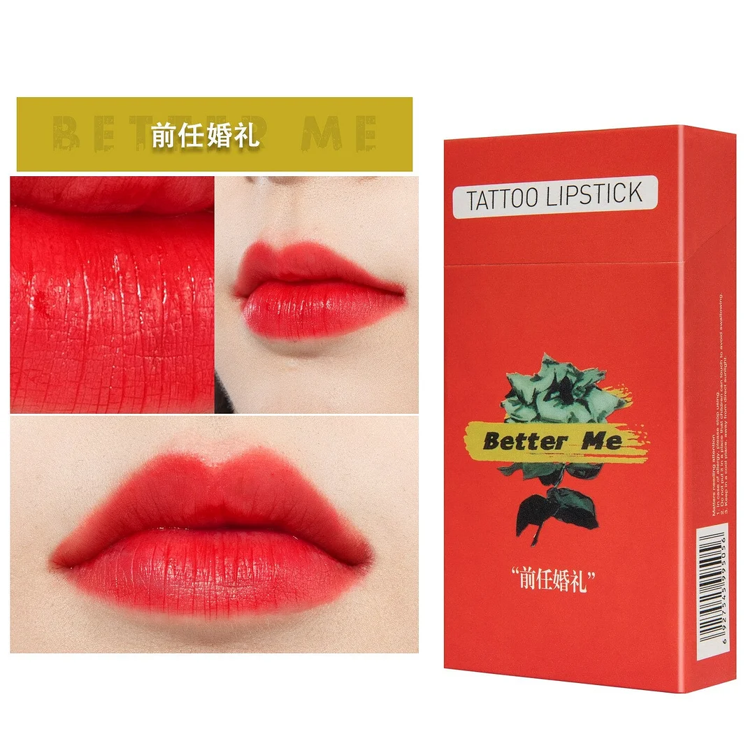 Creative Cotton Swabs Cigarette Case Lip Gloss Lip Stain Easy To Color for Beginners Portable Nude Makeup Natural Lip Makeup