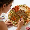 Stamped Cross Cross cross stitch kit for Adults Harvest Cabin Scene 11CT 45x45cm tapestrymarket