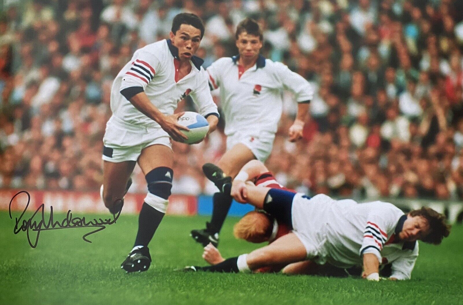 Rory Underwood Genuine Hand Signed England 12x8 Photo Poster painting 3