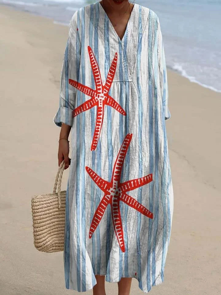 Women's Lucky Starfish Art Print Dress