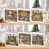 (US Only)6PCS DIY Diamond Art Christmas Greeting Cards Xmas Design Diamond Art Cards