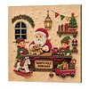 Christmas Series Wooden Framed DIY Pearl Painting Art Kits Decor 20x20cm