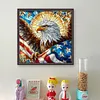 Glass Painting Eagle-11CT Stamped Cross Stitch 45*45cm/17.72*17.72in tapestrymarket