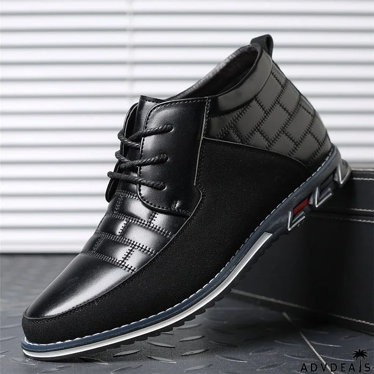 Men's Trendy Solid Color Patchwork Design Casual Shoes