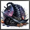 Witch Hat Cat-11CT Stamped Cross Stitch 40*40cm tapestrymarket