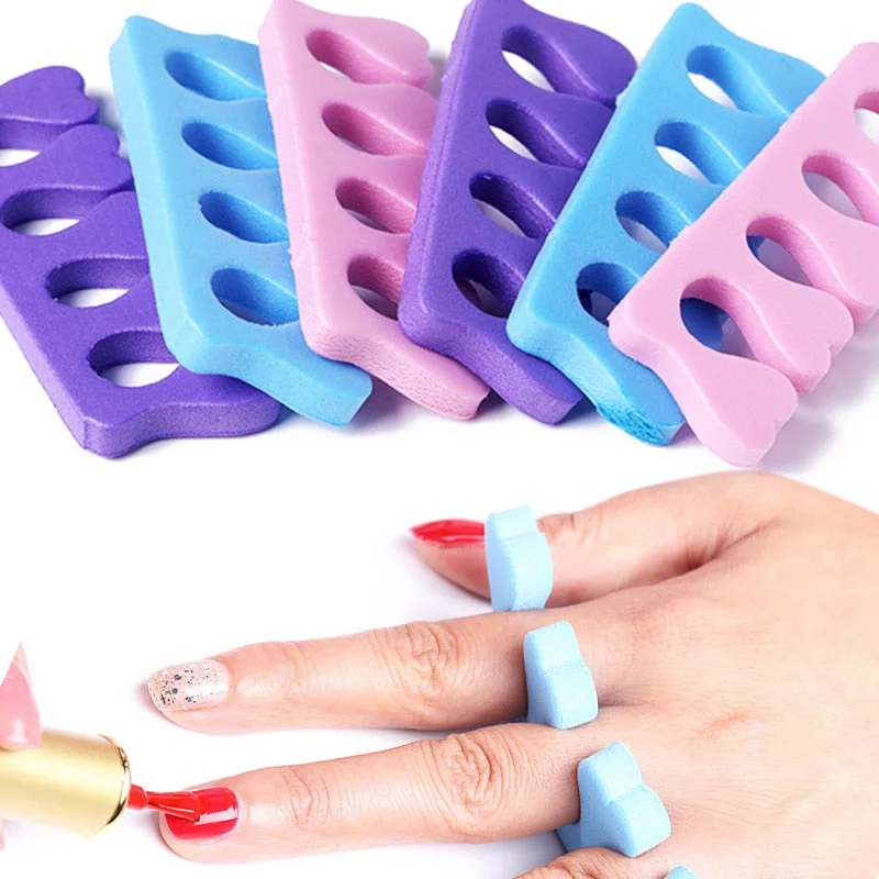 A Pair Professional Soft Foams Cotton Finger Toe Separators Nail Manicuring Foots Sponge Soft Gel UV Tools Manicure Pedicure-Nail Inspo