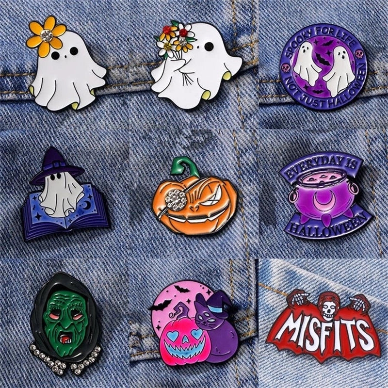 Cute Minimalist Classic Style Halloween Pattern Alloy Plating Unisex Brooches